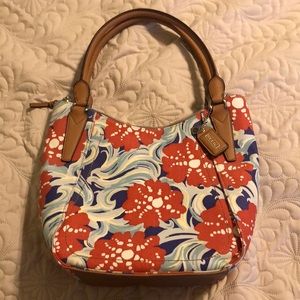 Relic canvas tote with fun floral pattern
